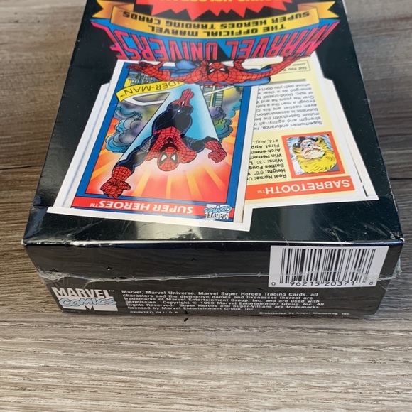 Marvel Universe Official Marvel Super Heroes Trading Cards sealed box 1990 Impel - Picture 3 of 10